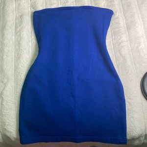 BWT ✨ Zara sleeveless blue mini dress side zip Us small
